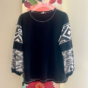 Black Aztec Sweater